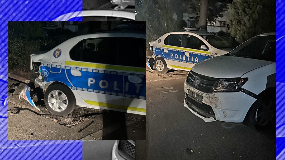 Incident grav în curtea IPJ Dolj. 6 autospeciale, avariate de un șofer în stare de ebrietate