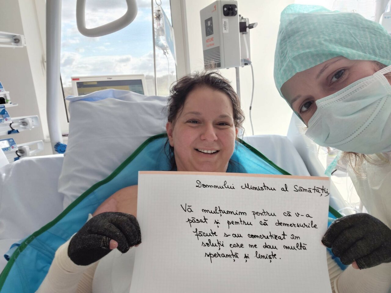 Mesajul EMOȚIONANT al Laviniei, pacienta de la Floreasca, după ce a aflat că ministerul Sănătății îi va plăti costurile tratamentului