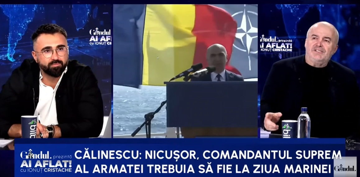 Florin Călinescu îl atacă dur pe Nicușor Dan pentru absența de la Ziua Marinei: Comandantul Suprem al Armatei și-a bătut joc de Armata Română