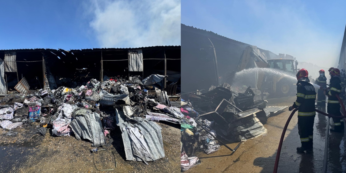 Imagini dezolante cu urmările INCENDIULUI dezastruos de la Dragonul Roșu. Pompierii sting ultimele focare la peste 12 ore de la incident