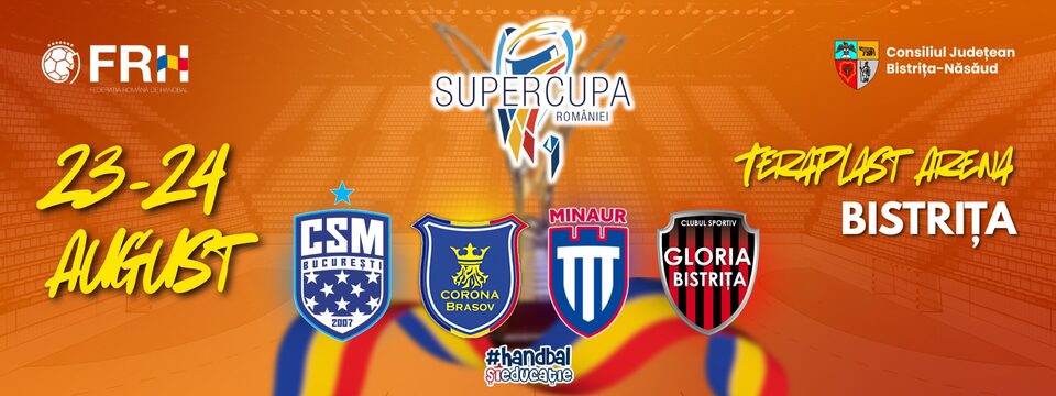 Supercupa României 2025 la HANDBAL are loc la Bistrița! 4 zile cu meciuri și la feminin, și la masculin