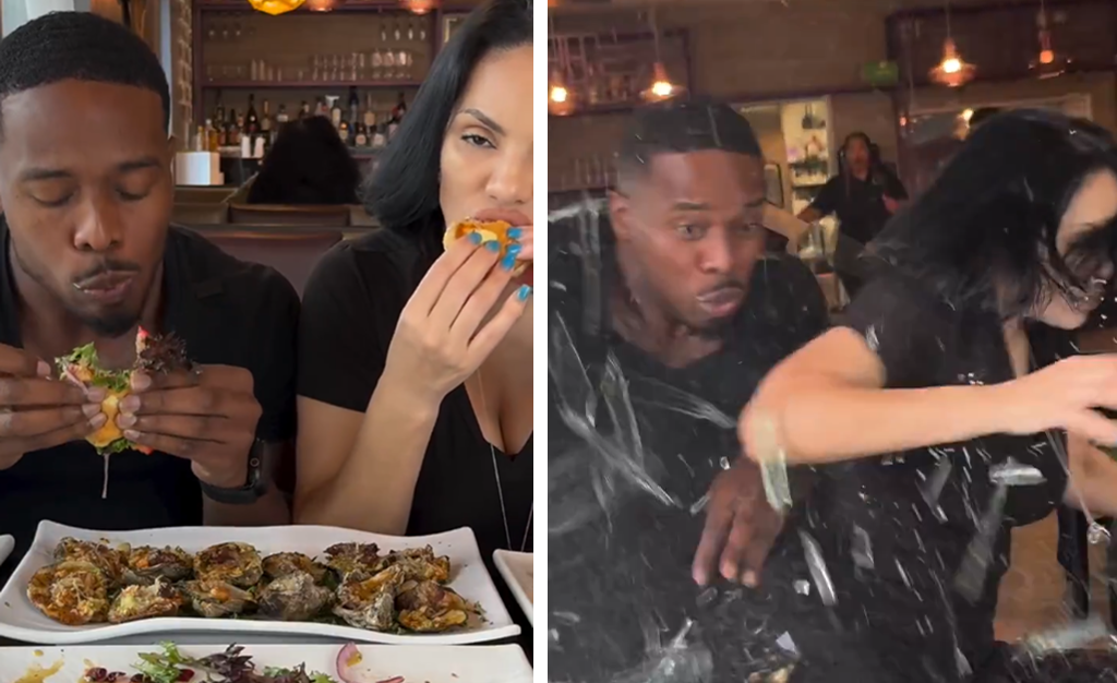 Doi influenceri, RĂNIȚI în timp ce filmau o recenzie culinară după ce o șoferiță a intrat cu mașina într-un restaurant – VIDEO