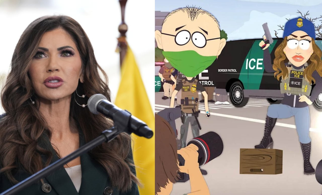 Kristi Noem, furioasă pe parodia „South Park”. Secretara americană pentru Securitate Internă, ilustrată cum împușcă câini și deportează mexicani