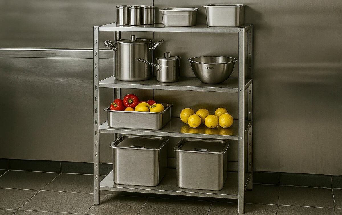 (P) Necesități de depozitare igienică? Gândul te poartă spre un raft inox!