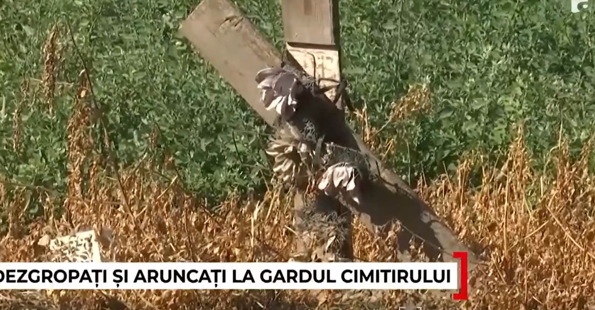 Descoperire macabră într-un cimitir din Brăila: un localnic a găsit OSEMINTE umane printre gunoaie