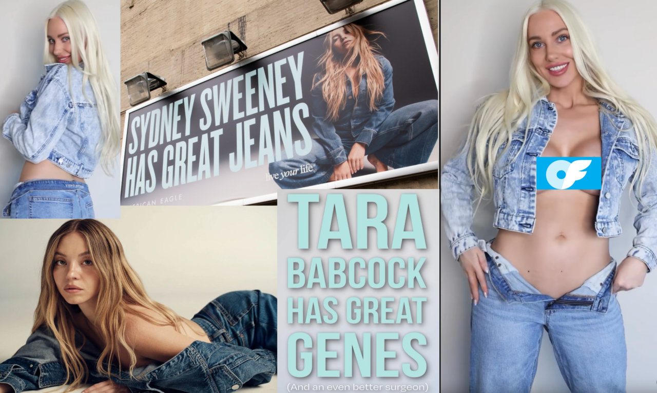 Într-un clip pe OnlyFans, o „vedetă blondă” de pe Twitch parodiază reclama la blugi cu Sydney Sweeney, considerată actrița „favorita” a lui Trump