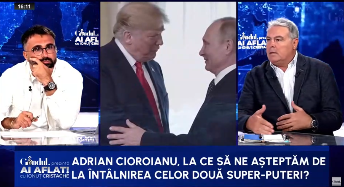 Adrian Cioroianu, despre Summitul din Alaska: Trump nu are inhibiții, el vrea să facă pace