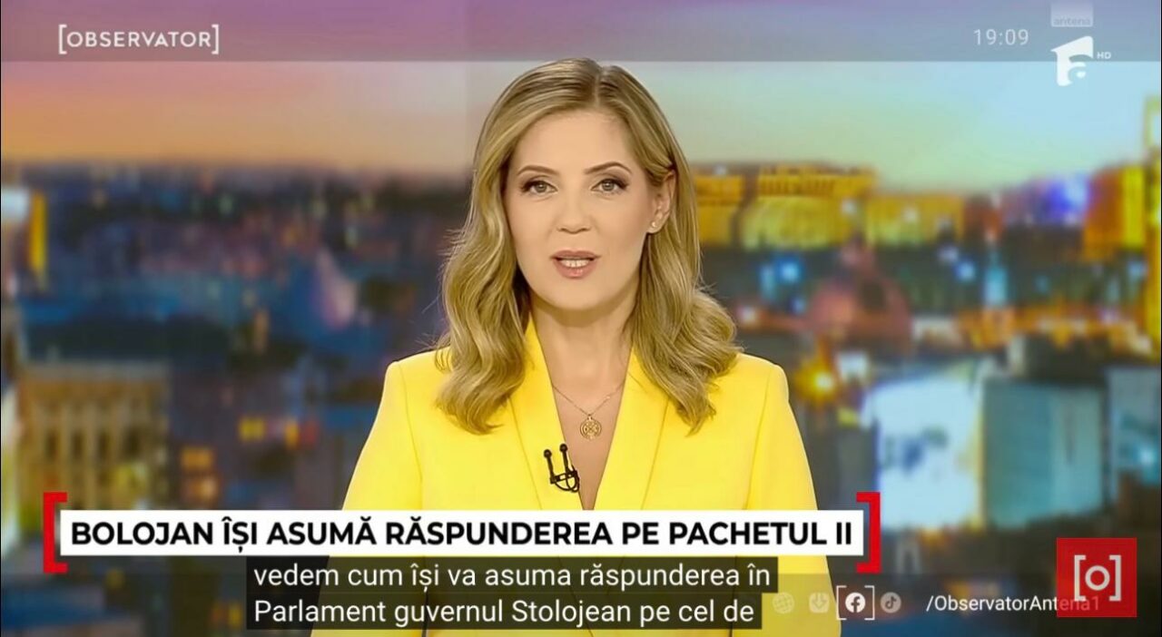 GAFĂ în direct la Știrile Observator. Guvernul Bolojan s-a transformat în Guvernul Stolojan