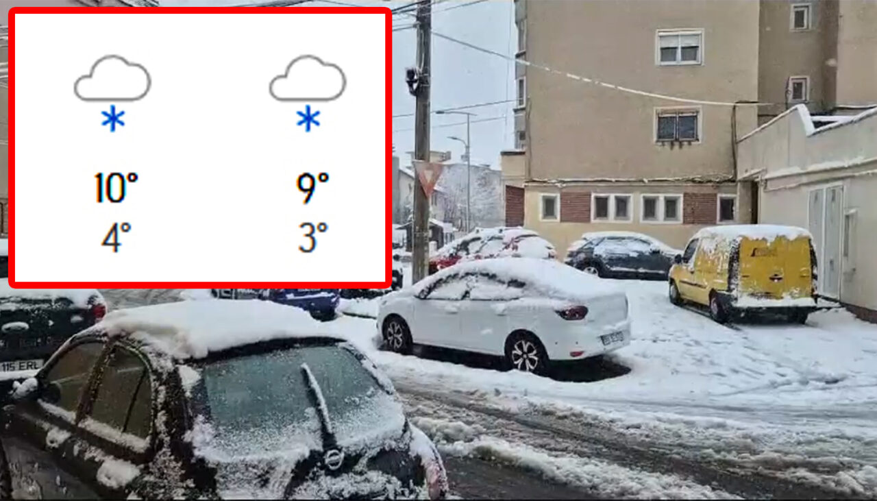 Orașele din România în care NINGE începând de joi, potrivit meteorologilor Accuweather