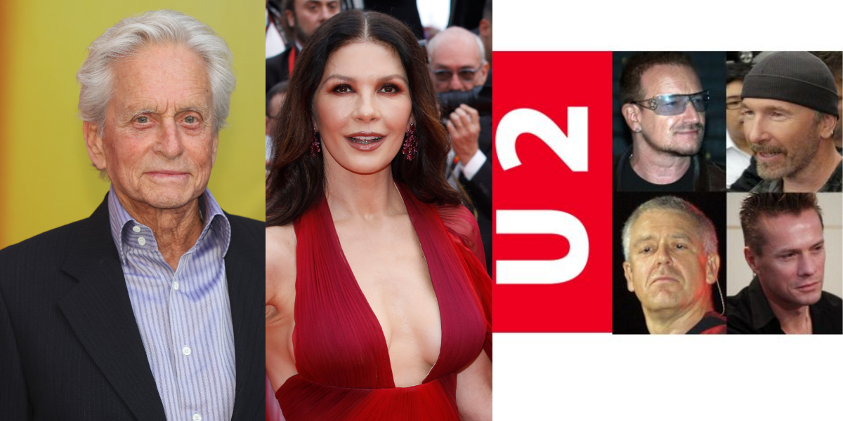 25 SEPTEMBRIE, calendarul zilei: Michael Douglas împlinește 81 de ani, Catherine Zeta-Jones, soția sa, 56/ Este înființată trupa U2