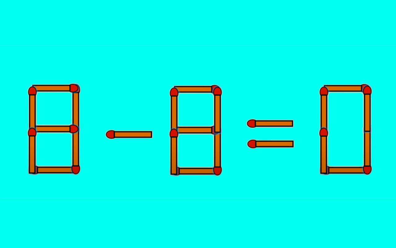 TEST IQ | 6 + 8 = 0 este greșit. Pentru a corecta egalitatea, mutați un singur chibrit