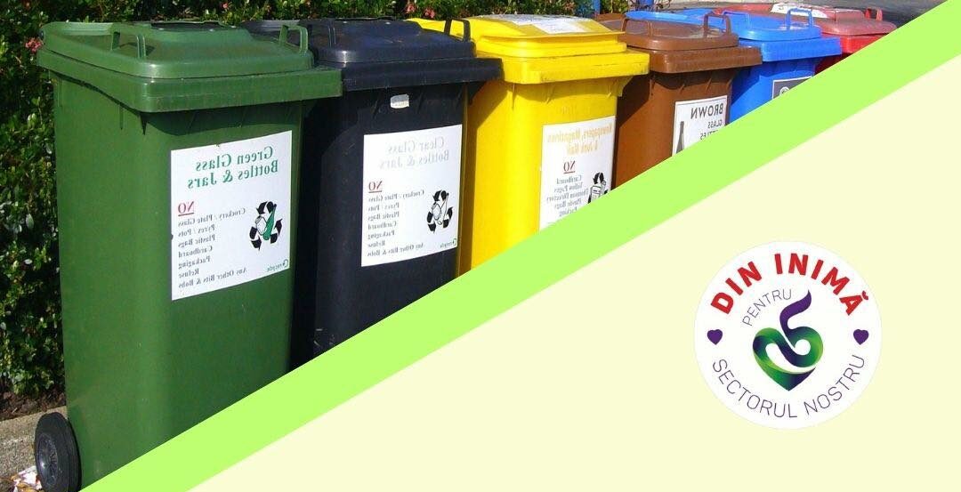 SALUBRIZARE 5: Locuitorii Sectorului 5 își pot ridica personal etichetele și recipientele pentru pubele (P)