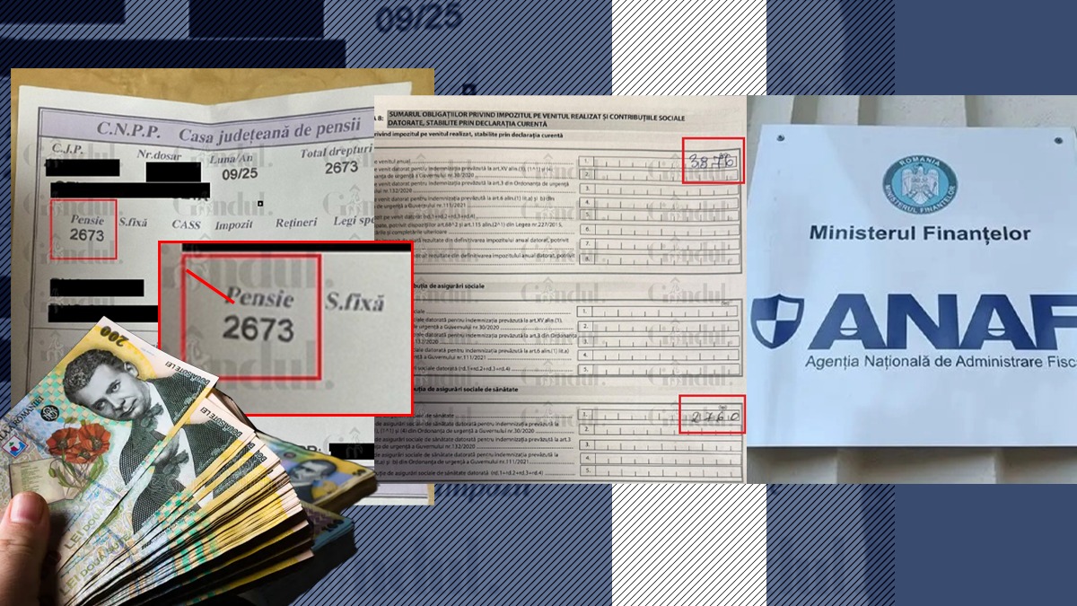 ANAF a pus ochii și pe banii bătrânilor. O pensionară de 72 de ani a primit o impunere de plată de 7.000 de lei. Care este motivul. Femeia încasează o pensie de 2.680 de lei