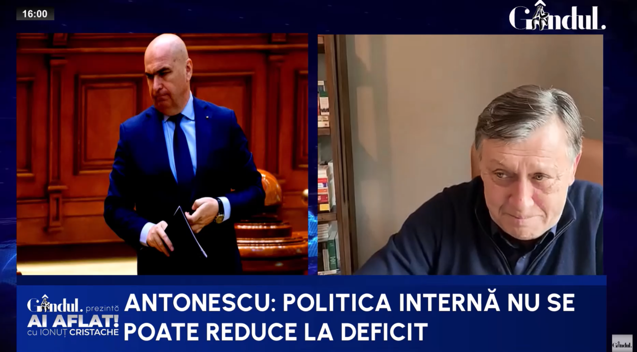 Crin Antonescu, atac la adresa lui Bolojan: „Politica internă nu se poate reduce doar la tema DEFICITULUI”