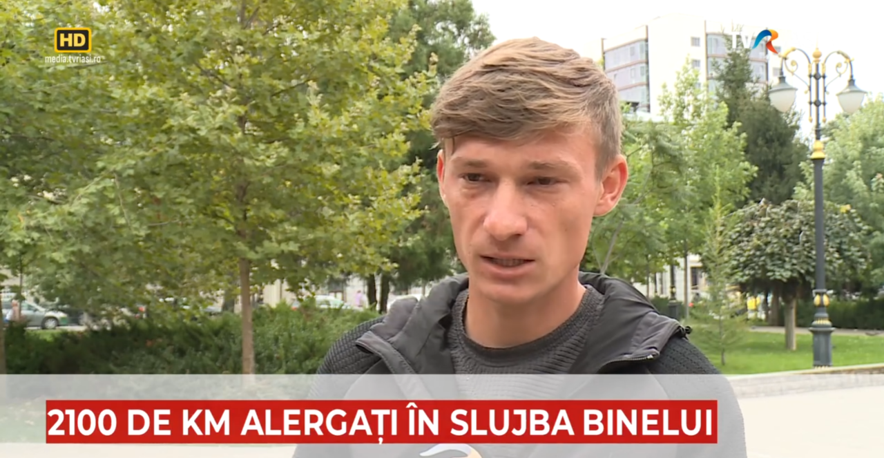 Un ieșean a alergat 2.100 de km în 33 de zile, încercând să strângă bani pentru copiii cu autism, sindromul down și AHDH