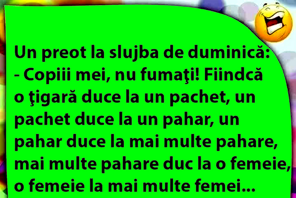 BANCUL ZILEI | Preotul și păcatul fumatului