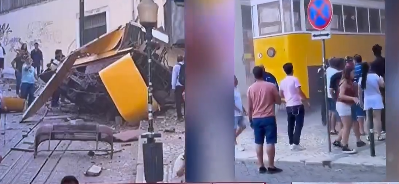Funicularul emblematic din Lisabona a deraiat: sunt trei morți și 20 de răniți