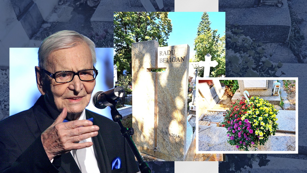 Fiica lui Radu Beligan, mesaj emoționat de la mormântul marelui actor. Cum arată acum cavoul artistului din Cimitirul Bellu