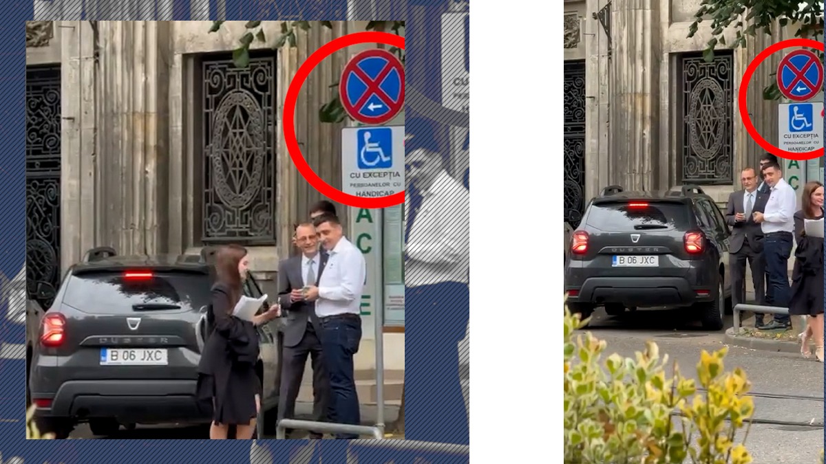 George Simion și-ar fi parcat Dusterul Camerei Deputaților pe un loc destinat persoanelor cu dizabilități
