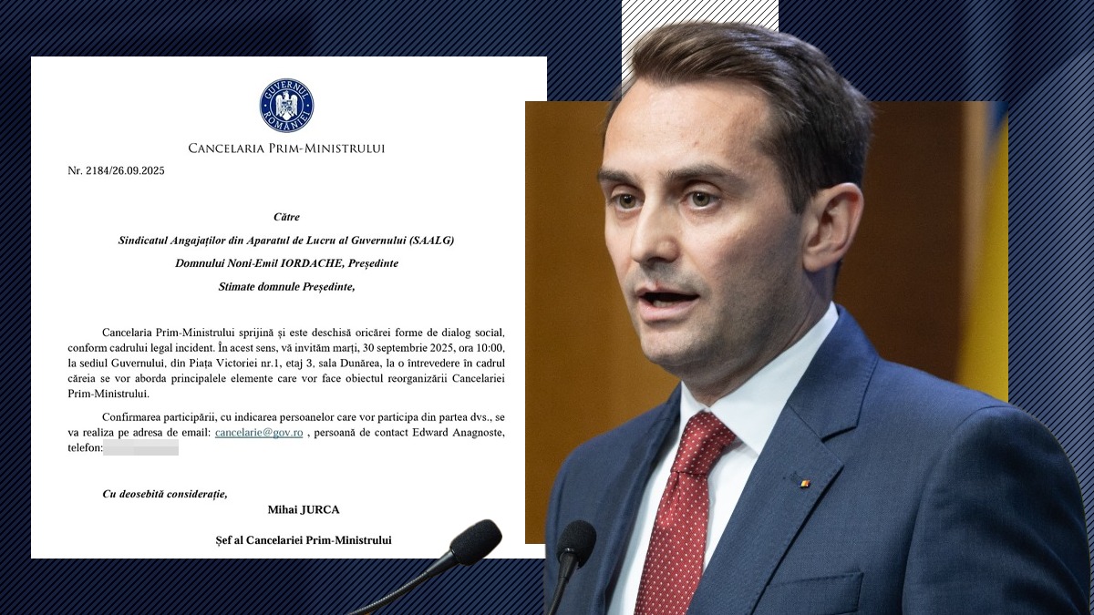 Întâlnire tensionată la Palatul Victoria. Jurca discută cu angajații Guvernului despre reorganizare. O treime dintre posturi ar putea fi desființate