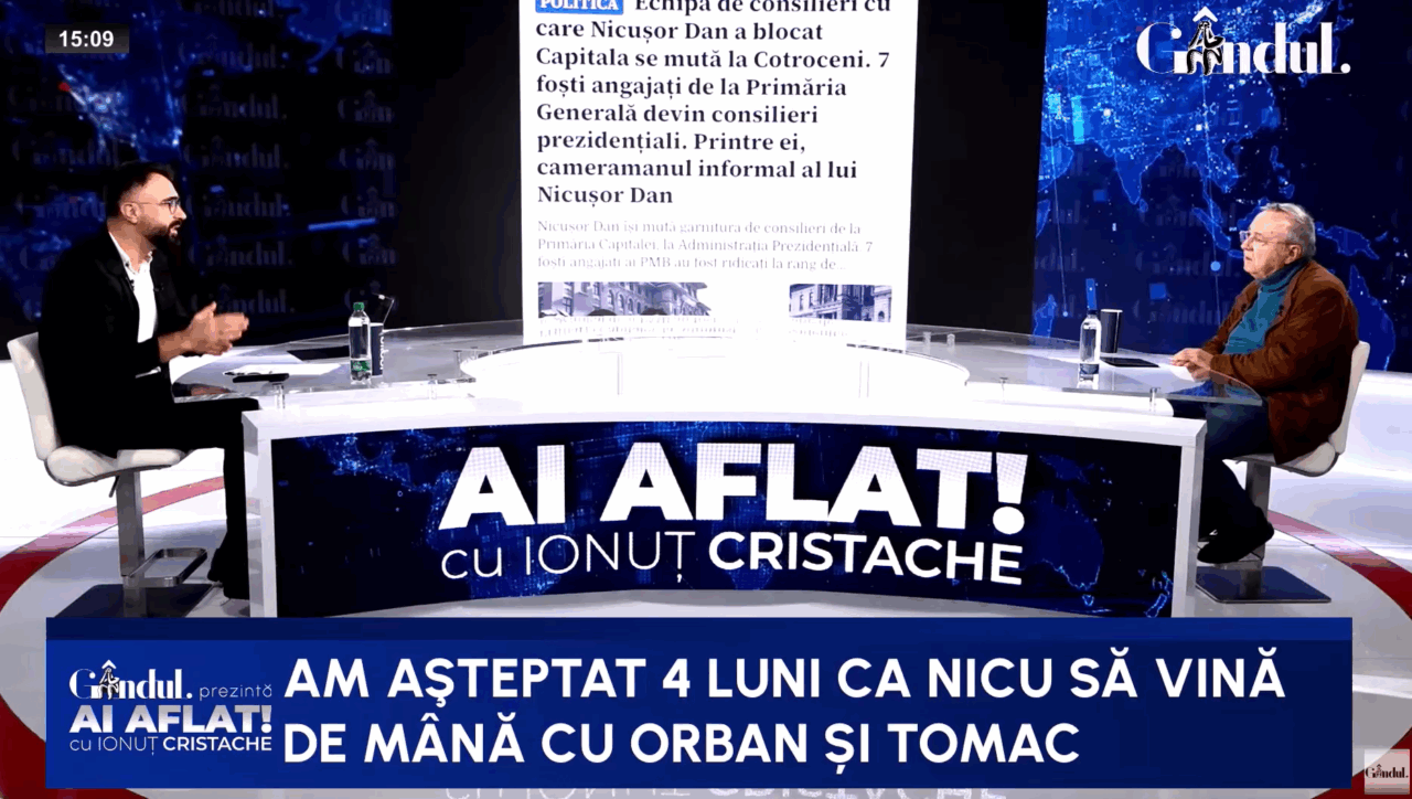 Ion Cristoiu ironizează lista consilierilor lui Nicușor Dan: „Este o listă de RECOMPENSE”
