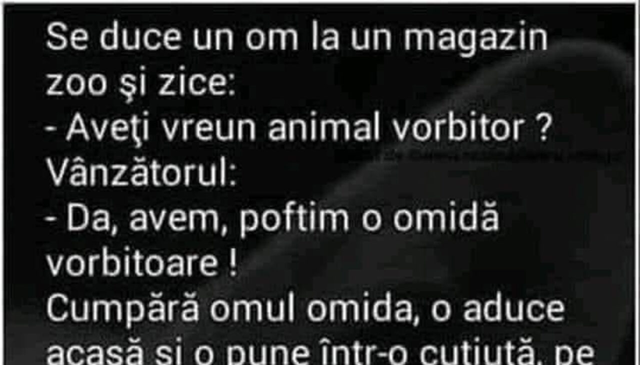 Bancul de joi | Omida vorbitoare