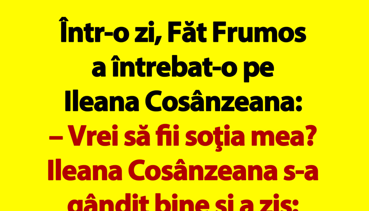 Bancul de sâmbătă | Poveste cu happy-end