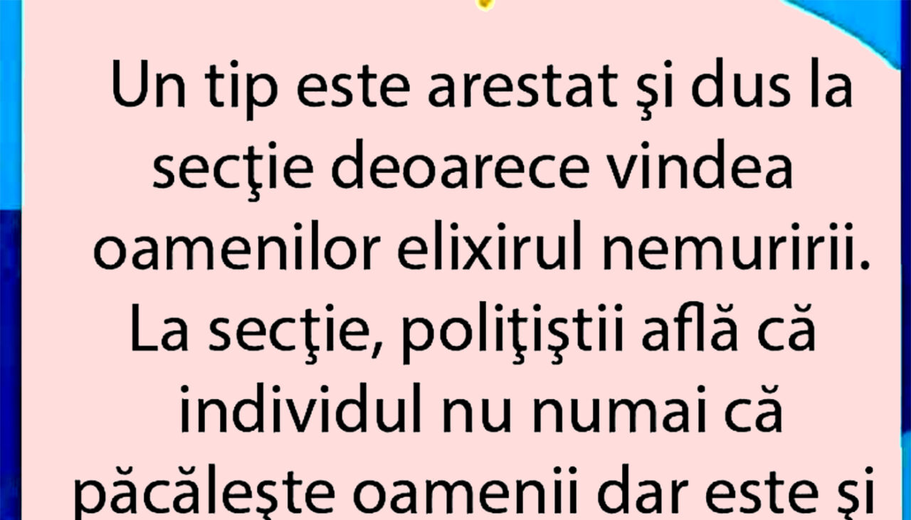 Bancul de duminică | Elixirul nemuririi