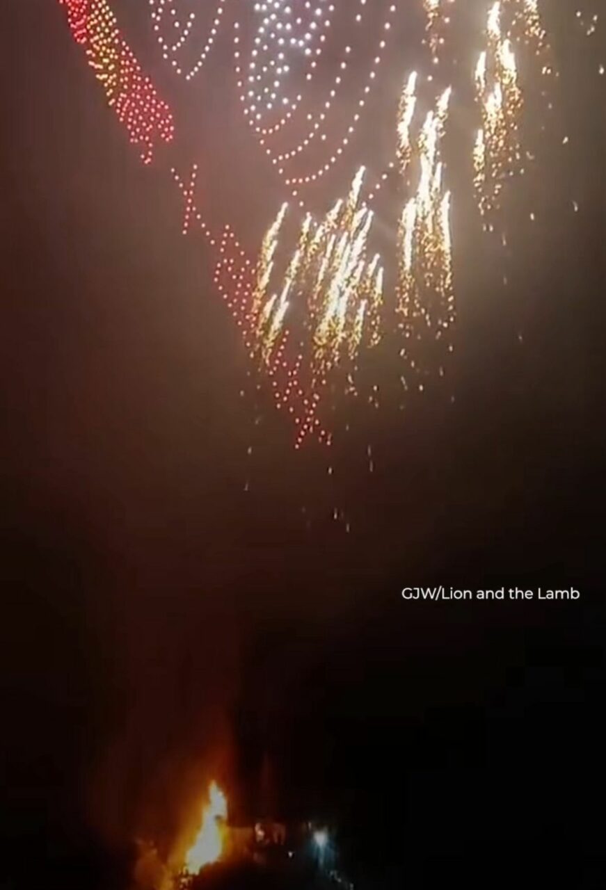 Ploaie de FOC într-un oraș din China. Un spectacol de drone a degenerat în haos după o defecțiune