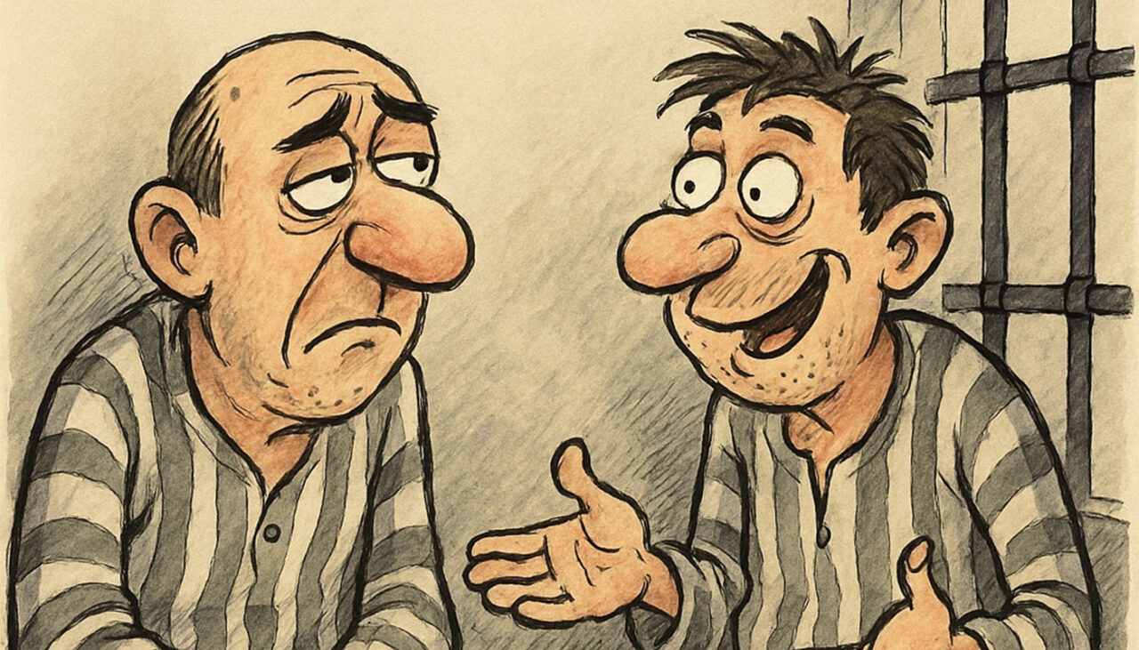 BANCUL ZILEI | Doi proaspăt arestați discută în celulă