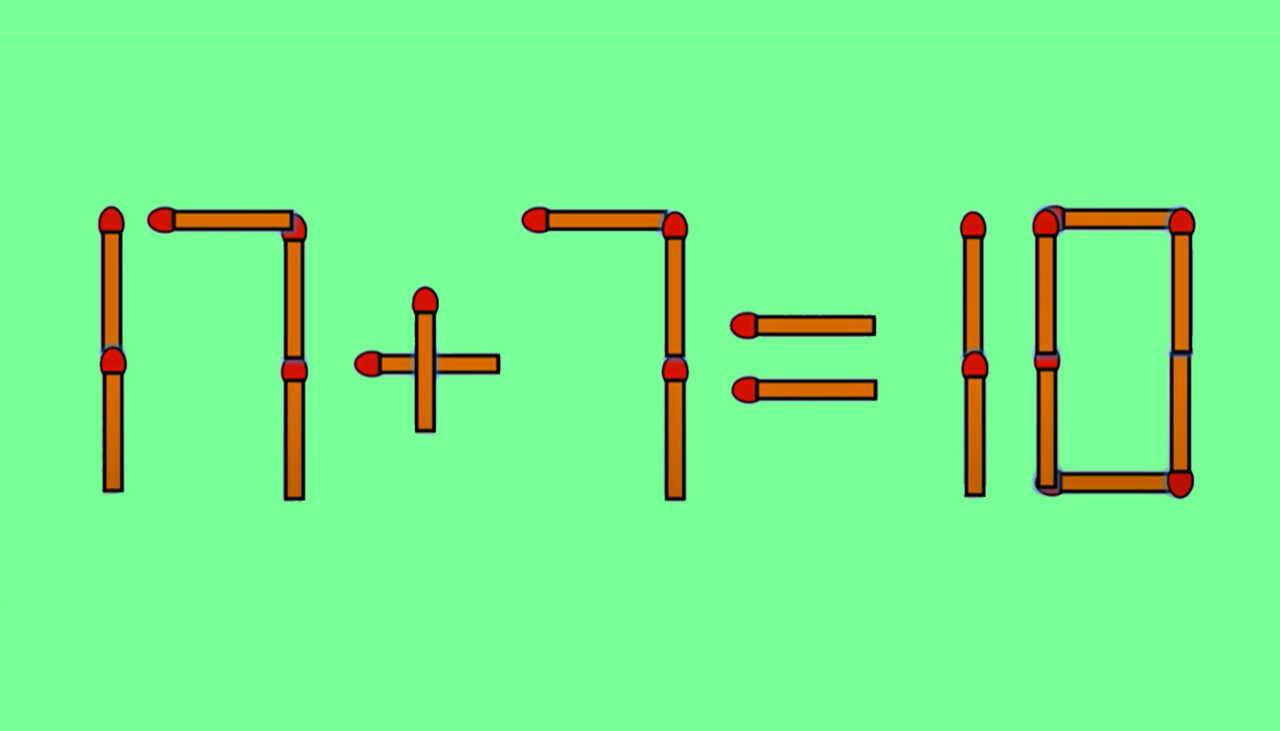 Test de inteligență | Mutați un singur CHIBRIT, pentru a transforma 17+7=10 într-o egalitate corectă