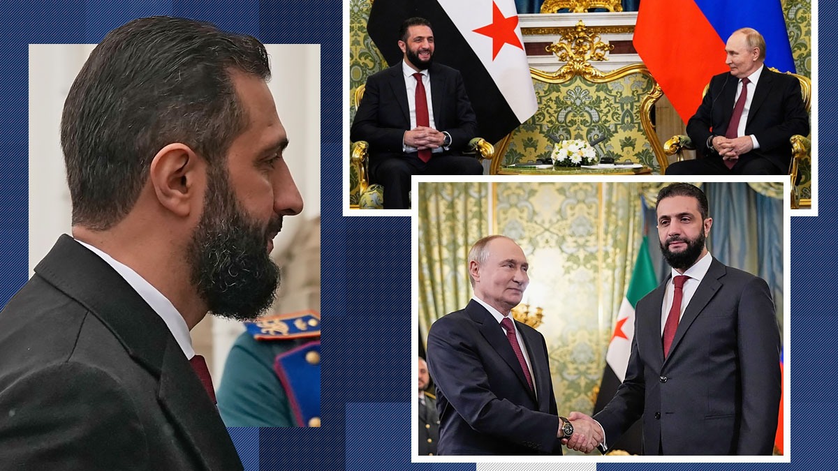 Interese reciproce. Noul lider al Siriei, vânat în trecut de Rusia și SUA pentru legăturile cu al-Qaeda, a primit „binecuvântarea” lui Putin la Kremlin. Ce urmărește Moscova pe termen lung