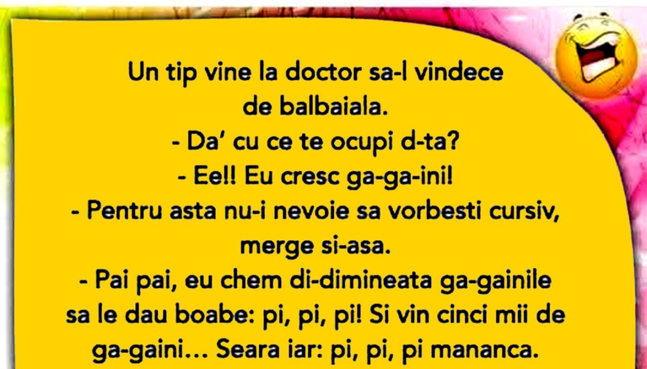BANCUL ZILEI | Un tip vine la doctor să-l vindece de bâlbâială