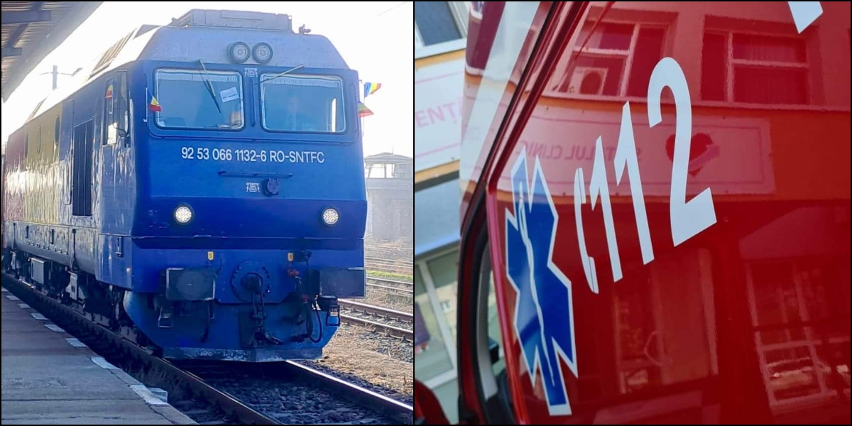 ACCIDENT de TREN în Vaslui. Doi copii, în vârstă de cinci și șase ani, au fost transportați de urgență la spital