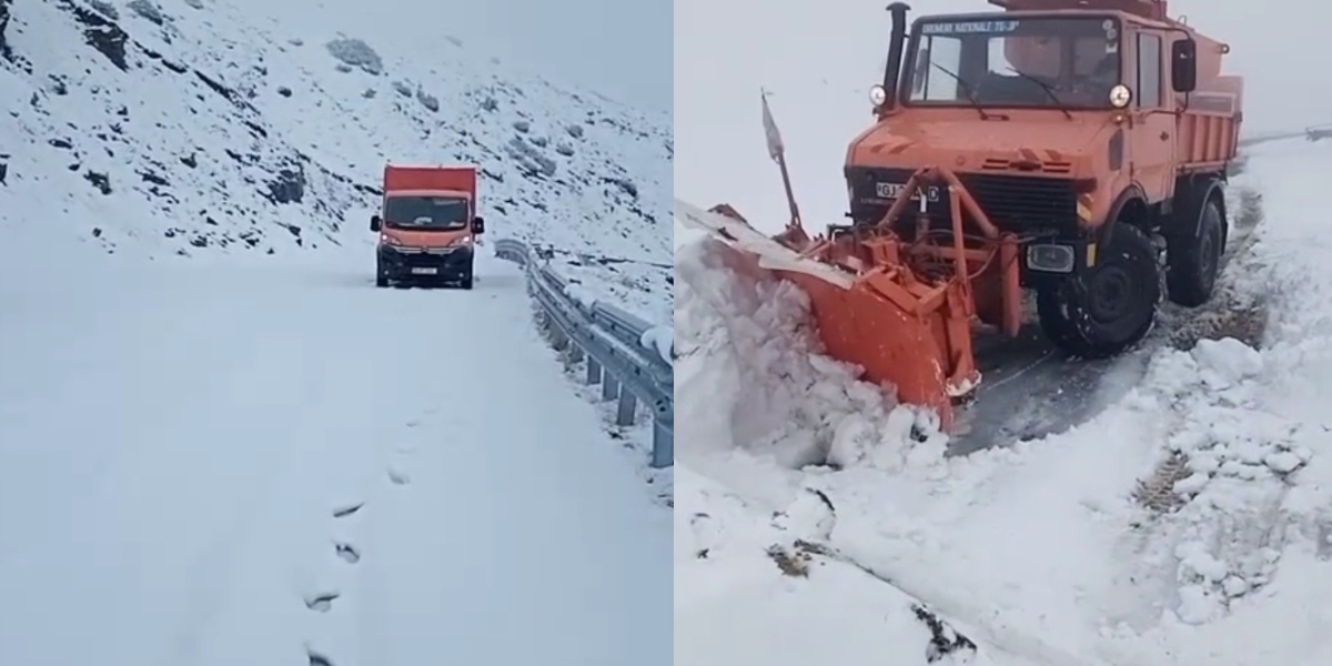 Circulația pe Transalpina a fost ÎNCHISĂ. Zăpada atinge aproape jumătate de metru. Autoritățile avertizează șoferii
