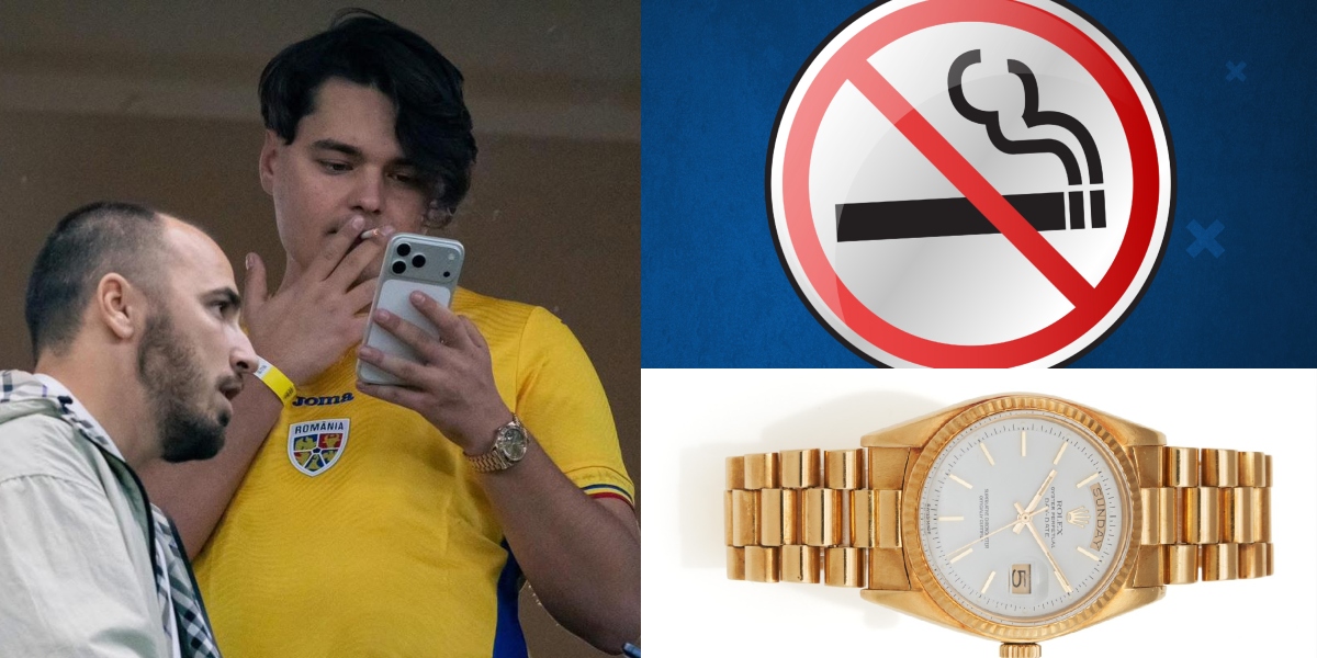 Selly, surprins în timp ce FUMA pe Arena Națională. Vloggerul și-a etalat Rolexul care costă cât o garsonieră