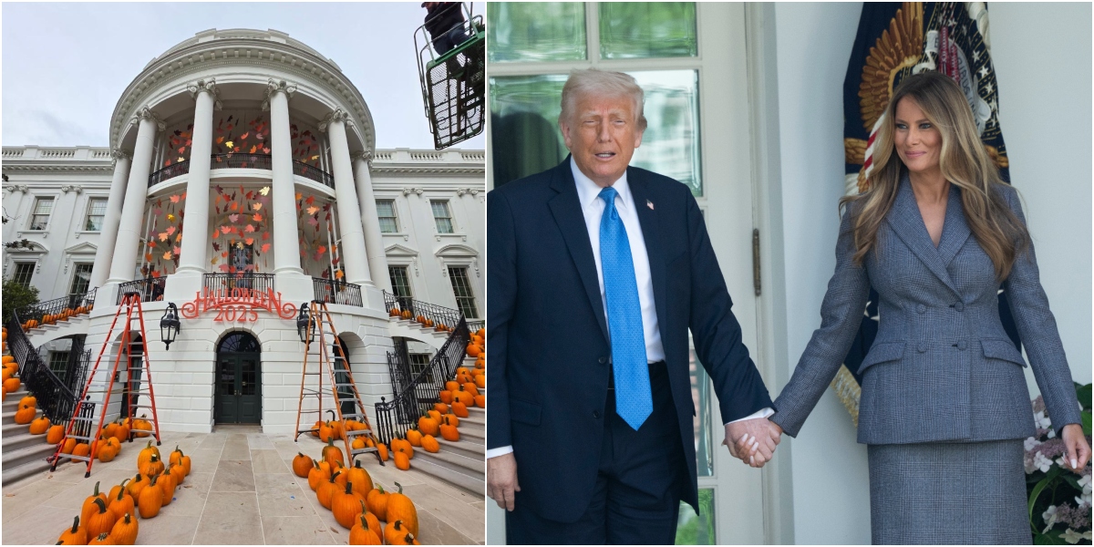Casa Albă, decorată spectaculos de Halloween. Președintele Donald Trump și Melania Trump se pregătesc să primescă copiii la colindat