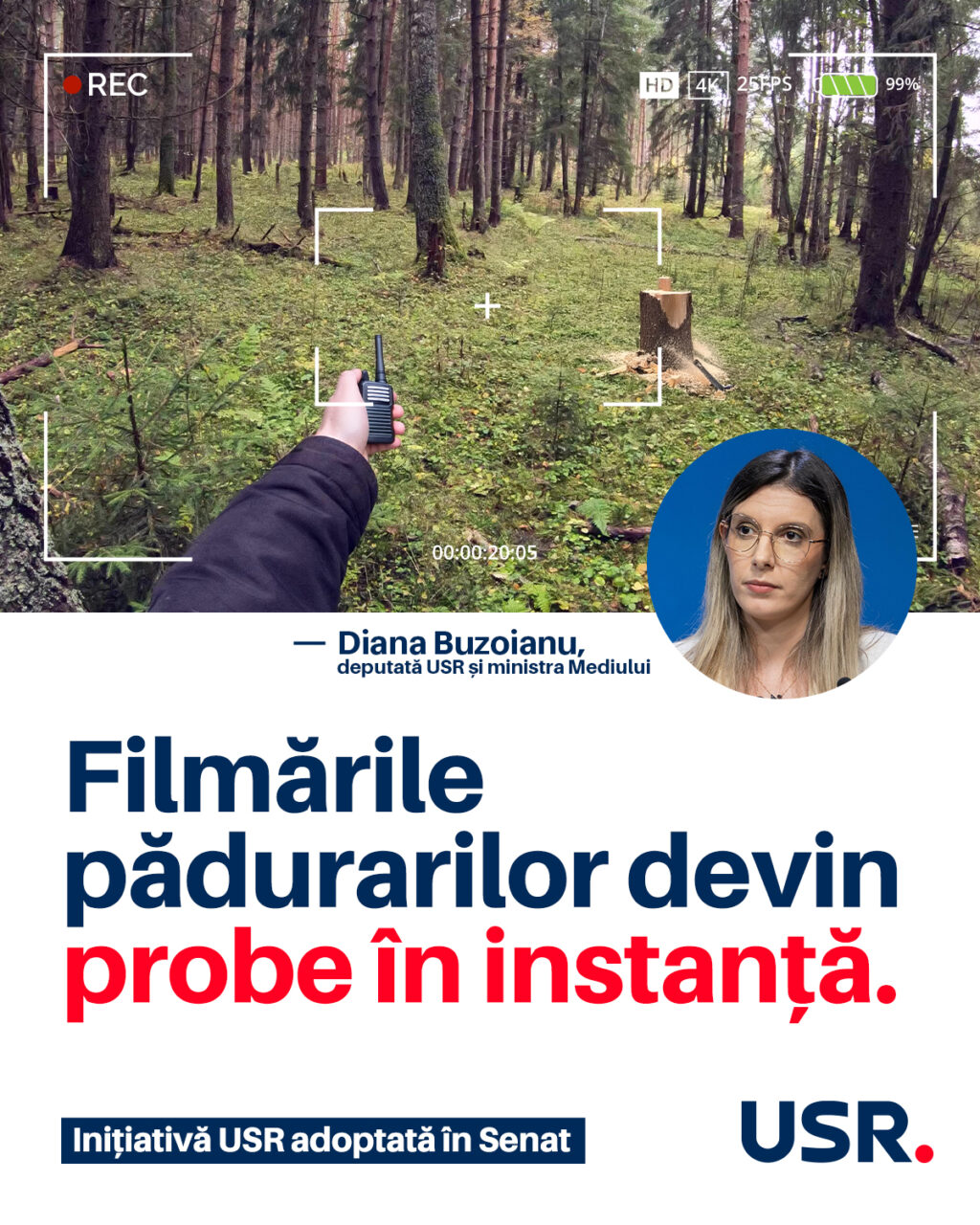 Senatorii au adoptat în unanimitate legea care îi apără pe pădurari. Imaginile de pe bodycam vor putea fi folosite în instanță