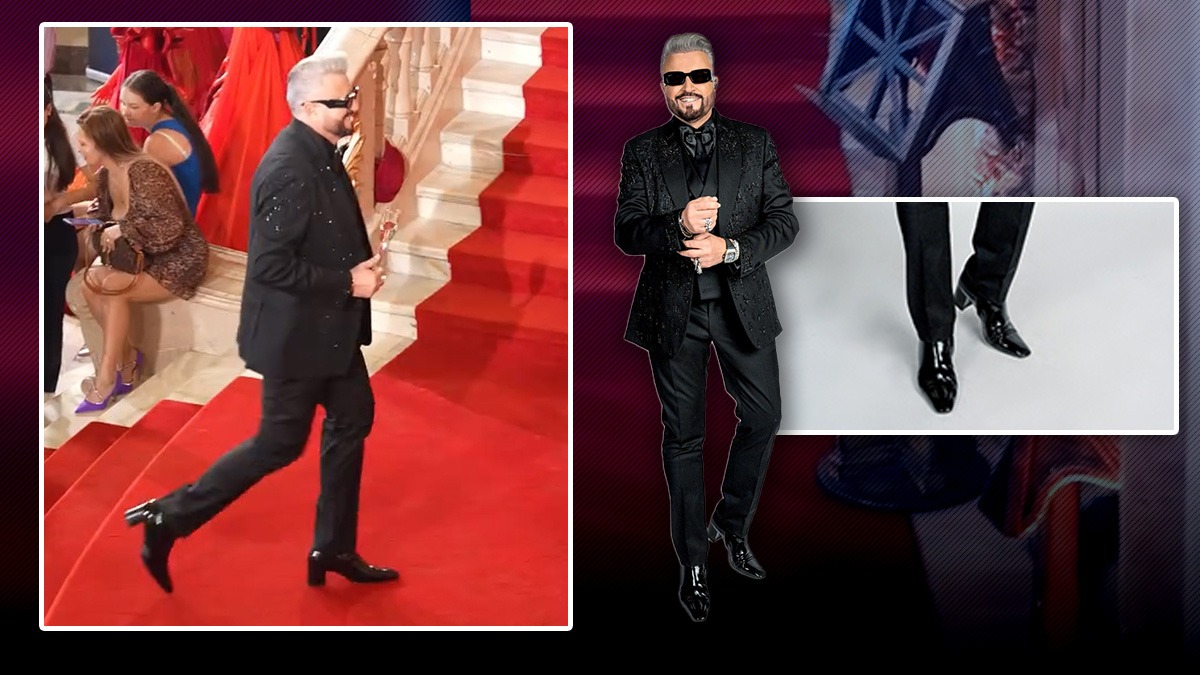 Inspirat de moda hollywoodiană, Cătălin Botezatu a purtat pantofi cu toc la un eveniment organizat de ProTV
