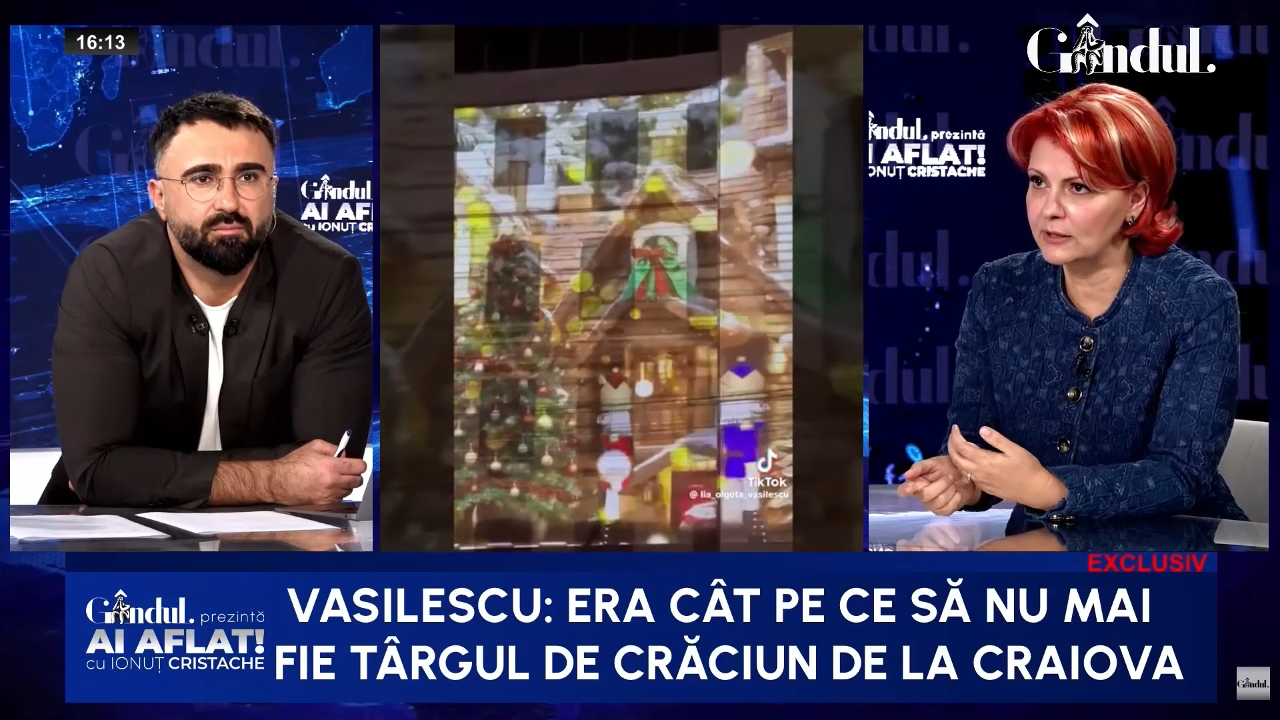 Lia Olguța Vasilescu: „Târgul de Crăciun din Craiova era la un pas să fie INTERZIS. Anul acesta facem ceva unic în lume”