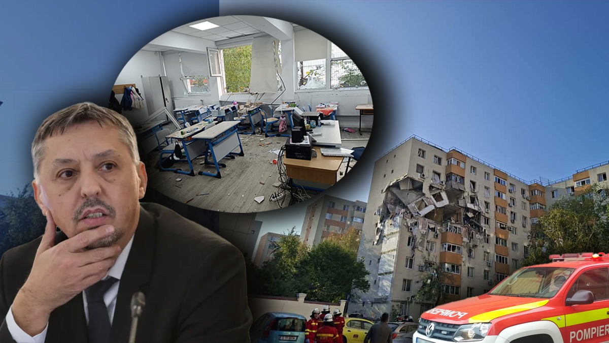 Copiii și cadrele didactice din liceul din apropierea blocului care a explodat au fost evacuați. Școala a suspendat orele