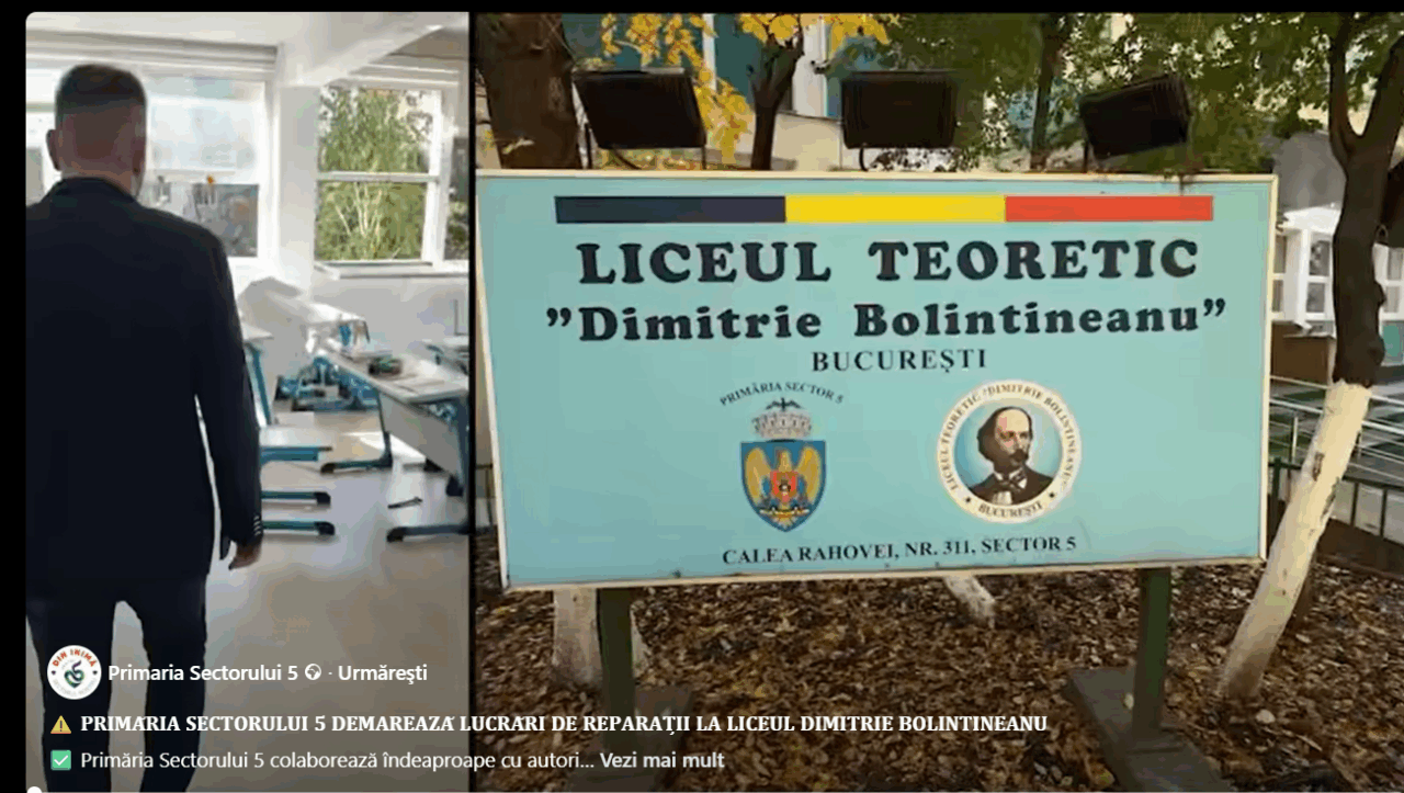 (P) Primăria Sector 5 începe reparaţiile la liceul afectat de explozia de gaze din blocul vecin
