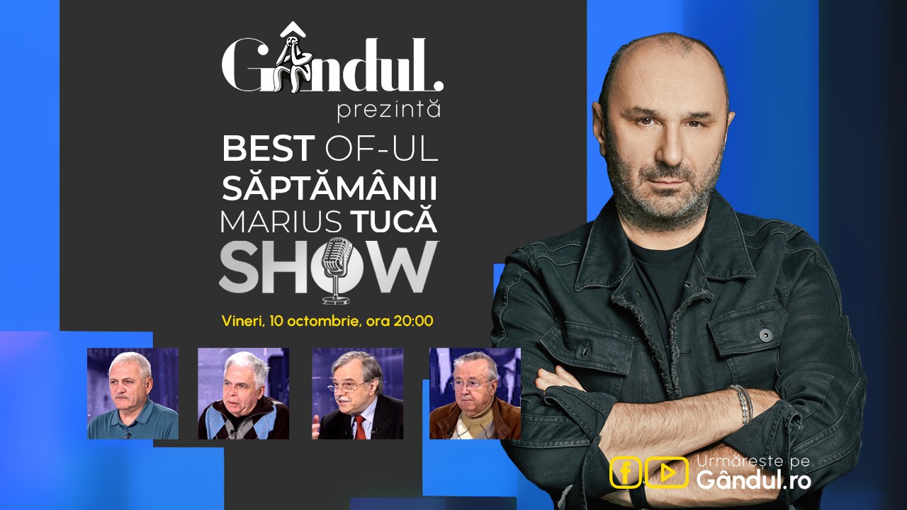 Gândul prezintă Best of Marius Tucă Show – vineri, 10 octombrie, de la ora 20.00