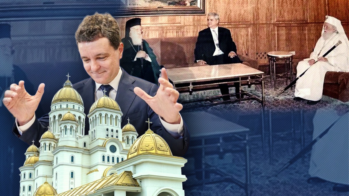 Uriașa Catedrală a Neamului, neîncăpătoare pentru marile orgolii politice. Năstase nu a fost invitat la Sfințire, deși a dat primii bani. În primul rând a fost prezent Nicușor Dan, care a tăiat finanțarea ei