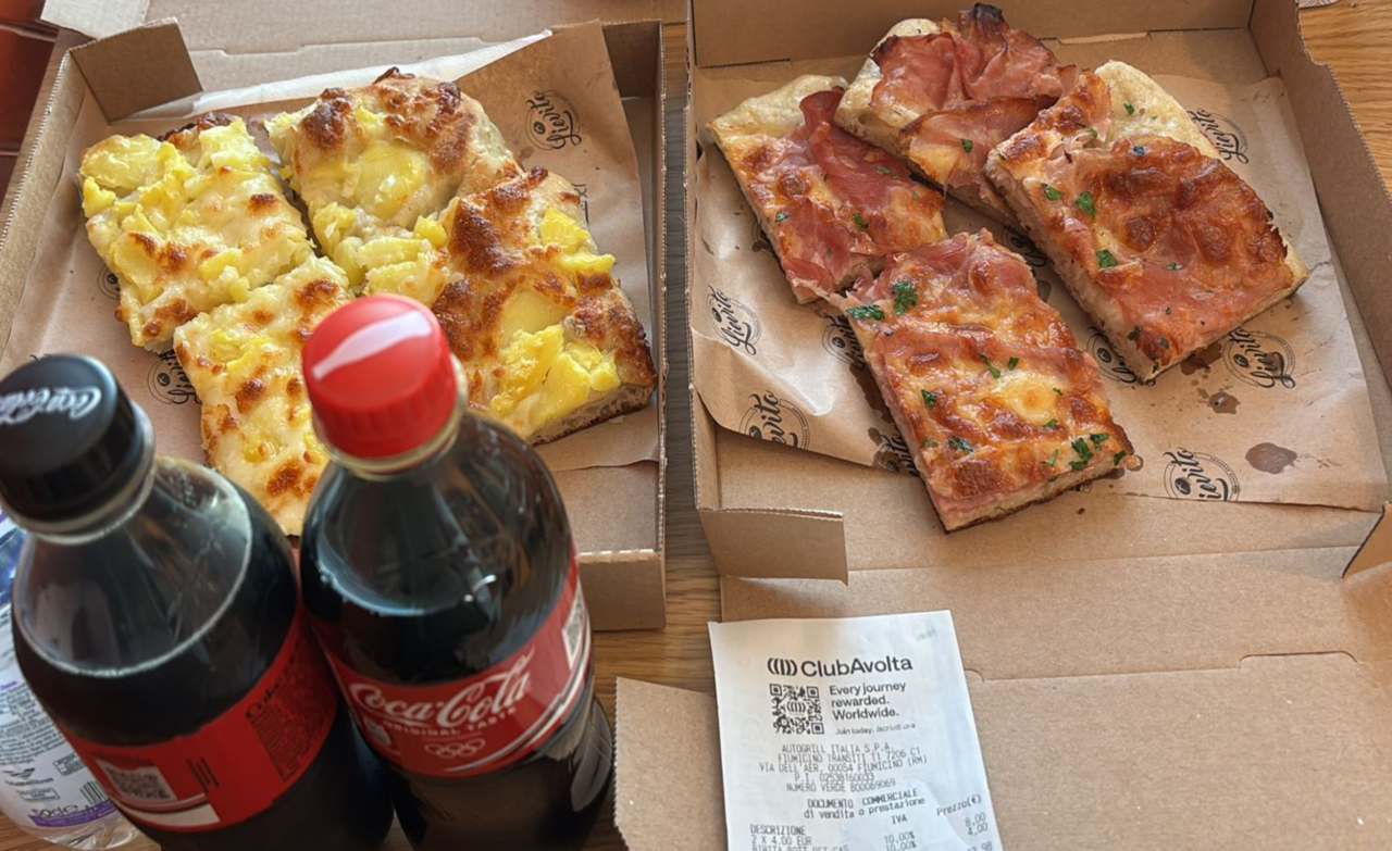 O felie de pizza la Aeroportul Internațional Leonardo da Vinci din Roma este mai IEFTINĂ decât la Aeroportul Internațional Henri Coandă din București