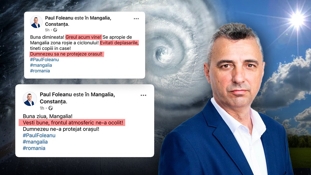 Studiu de caz – SPERIEM poporul cu CICLONUL! Cum au ajuns autoritățile factori de PANICĂ pentru cetățeni. Primarul din Mangalia, în decurs de 12 ore: Țineți-vă copiii în case/Vești bune, ne-a ocolit!