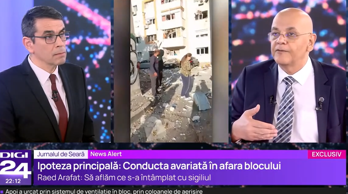 Raed Arafat: „Nu e explozie de butelie”/”Aici s-a acumulat gaz pe parcursul unei perioade”