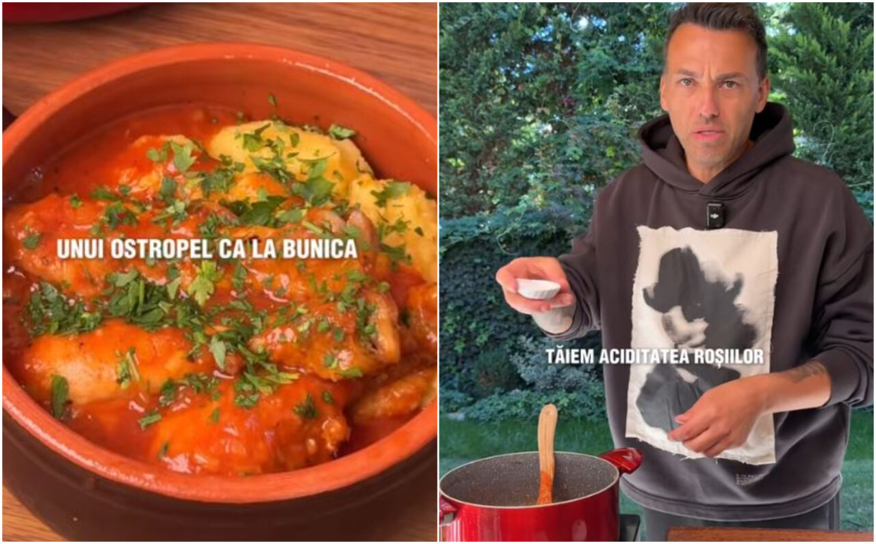 Secretul lui chef Ștefan Popescu pentru cel mai gustos ostropel de pui. Rețeta tradițională pregătită de juratul de la Antena 1