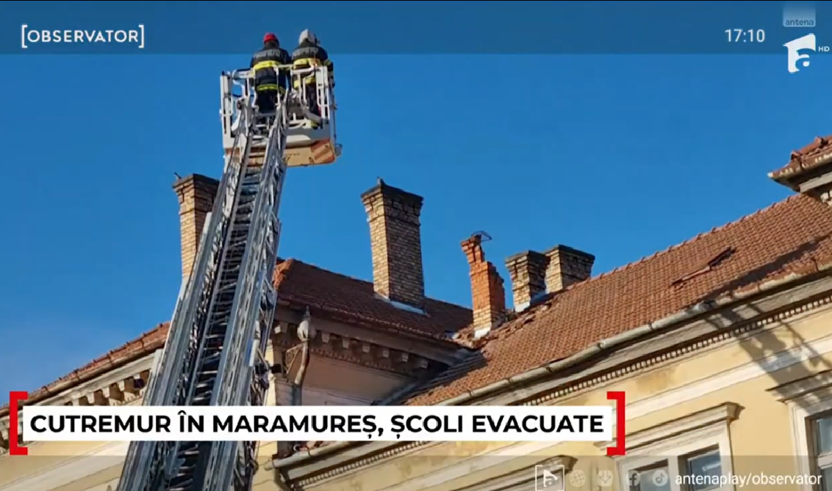 Seism de 4 GRADE pe scara Richter, resimțit în Maramureș. Două școli au fost evacuate. Specialiștii estimează risc crescut de viitoare cutremure