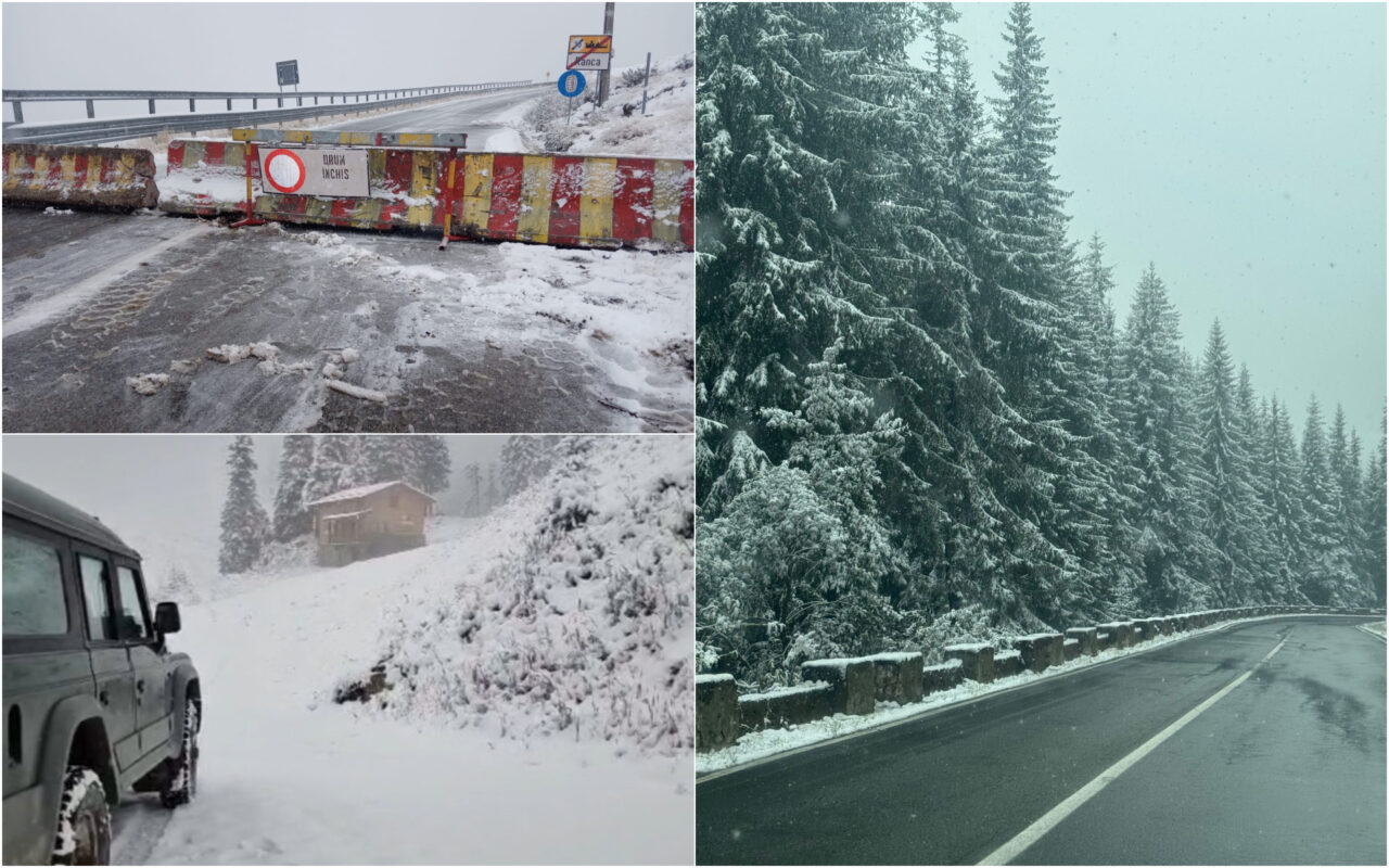 Vânt, ploaie, lapoviță și ninsoare pe șosele. Unde se circulă în condiții de iarnă în România